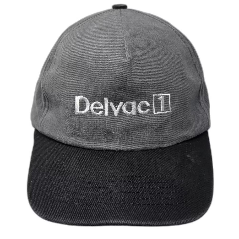 Osterman 5 Panel Cap Gray OS Hat Delvac 1 Embroidered Adjustable Slideback